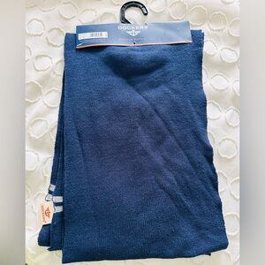 Dockers New Man or Women Long Scarf Dark Blue/Gray - Length 61”